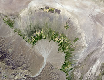 Alluvial Fan in Iran, picture taken from space by NASA Alluvial Fan