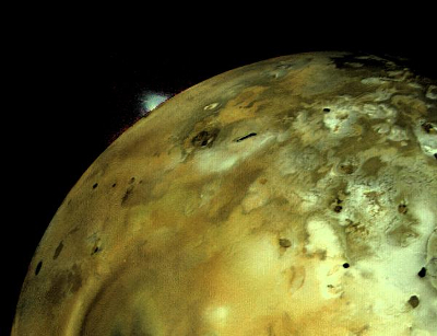 Voyager 1 Image of Volcanic Erupton on Io. Source: NASA Voyager 1 Image of Volcanic Erupton on Io. Source: NASA